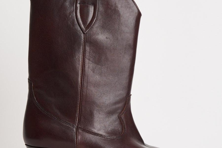 Stivale donna "Duerto" in pelle mogano BO0003FA D3A33S50MY ISABEL MARANT 