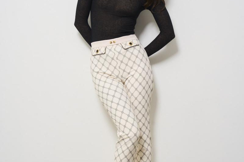 Pantalone donna skinny panna PAS71 E84 ELISABETTA FRANCHI 