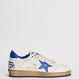 Sneakers uomo Ball Star bianco e blu elettrico GMF00117 F00219810327 GOLDEN GOOSE 