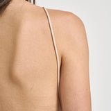 Abito donna lungo cipria macramè e frange TM190163A PEACH THE ANDAMANE 