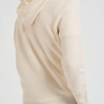 Felpa in maglia con cappuccio bianca LAMBSWL 10 MC2 SAINT BARTH 