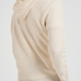 Felpa in maglia con cappuccio bianca LAMBSWL 10 MC2 SAINT BARTH 