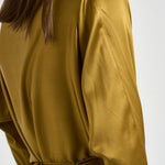 Camicia donna Xenia drappeggio in vita oro 726SS7827S GOLDEN DANAME 
