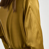 Camicia donna Xenia drappeggio in vita oro 726SS7827S GOLDEN DANAME 