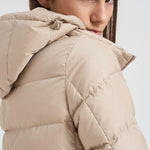 Piumino donna in nylon midi beige PI0660D 1985 HERNO 