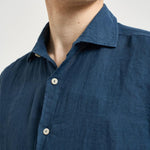 Camicia uomo Pamplona in lino blu LINEN 61 MC2 SAINT BARTH 