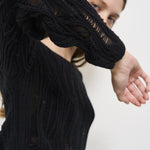 Maglia donna traforata Liya nera LIYA BLACK IRO 