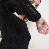 Maglia donna traforata Liya nera LIYA BLACK IRO 
