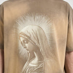 T-shirt uomo beige con grafica DAISHOJI FADEDOLIVE DON'T WASTE CULTURE 