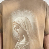 T-shirt uomo beige con grafica DAISHOJI FADEDOLIVE DON'T WASTE CULTURE 