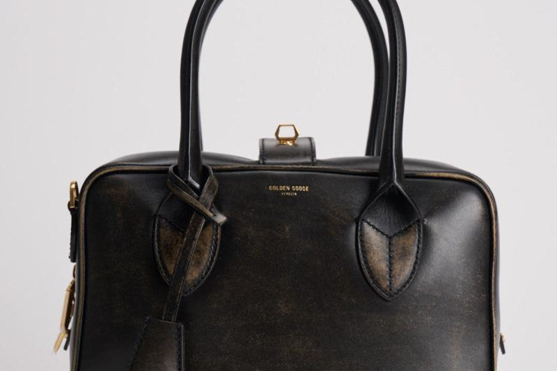 Borsa donna tote "Vita" in pelle vintage nera GWA00470 A00086790100 GOLDEN GOOSE 