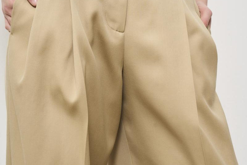 Pantalone donna wide-leg beige GWP01203 P00117015272 GOLDEN GOOSE 