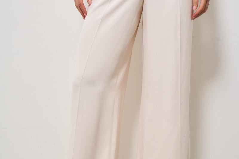 Pantalone donna Saby a palazzo rosa SABY IVORY IRO 