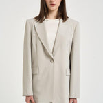 Giacca donna monopetto grigia 106762A18E DEDDYI18 PINKO 
