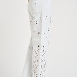 Jeans donna Amia traforati in denim bianco PA0698FA D2H01WHITE ISABEL MARANT 
