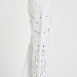 Jeans donna Amia traforati in denim bianco PA0698FA D2H01WHITE ISABEL MARANT 