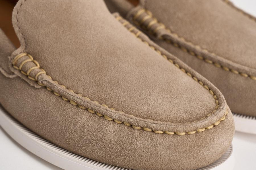 Mocassino uomo in suede beige 803932196 001 RALPH LAUREN 