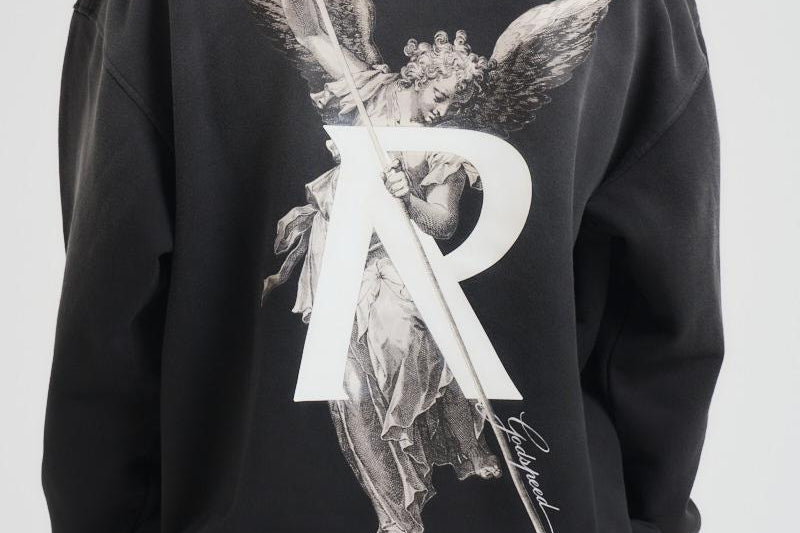 Felpa uomo Archangel grigio antracite MLM4238 BLACK REPRESENT 