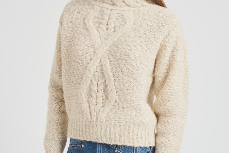 Maglia donna Romane con trecce panna PU0694FA C3L07I23EC ISABEL MARANT 