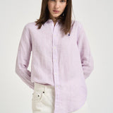 Camicia donna a righe lilla 211A96158 006 RALPH LAUREN 
