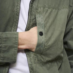 Camicia uomo verde con zip 1200032 S00WNV0159 STONE ISLAND 