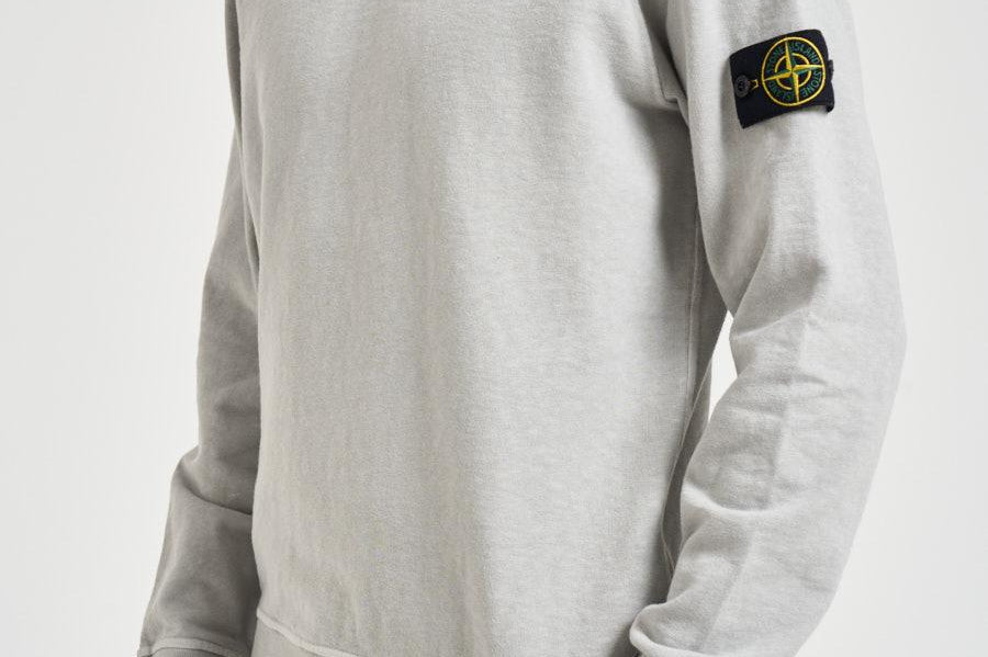 Felpa uomo girocollo grigio chiaro 6100034 S0060V0161 STONE ISLAND 