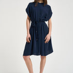 Abito donna midi blu AB000081D 12875S9200 HERNO 