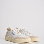 Sneakers uomo Medalist low in suede beige e bordeaux AULM LS03 AUTRY 