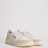 Sneakers uomo Medalist low in suede beige e bordeaux AULM LS03 AUTRY 