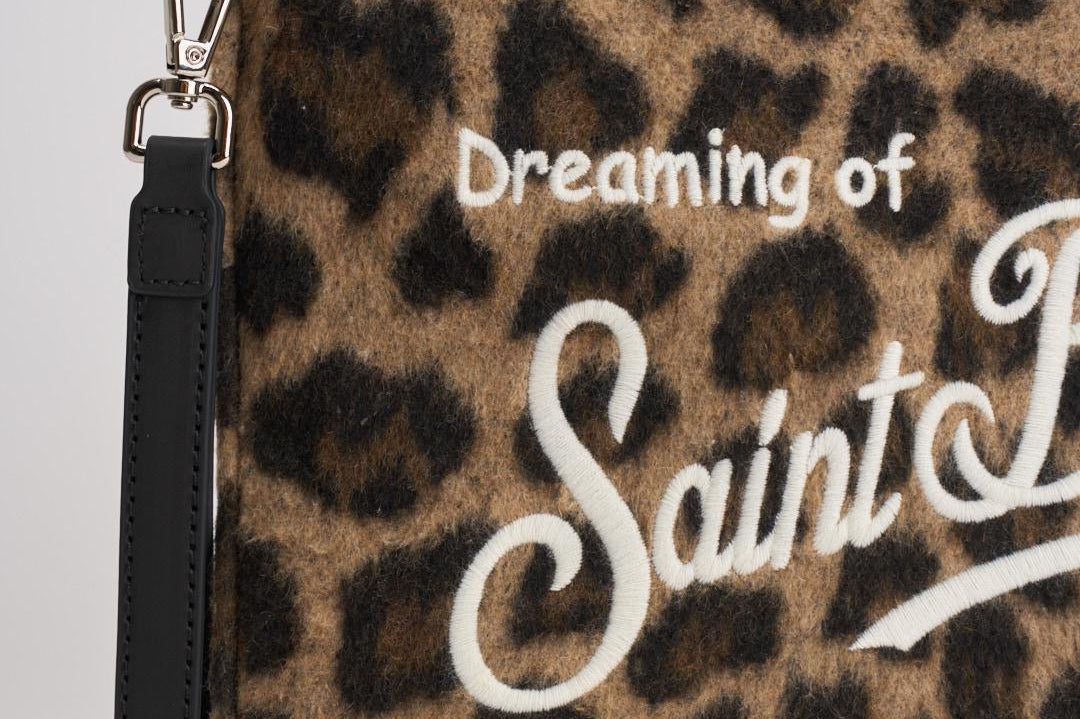 Pochette donna Parisienne in misto lana leopardata PARISIENNE FTLEO18 MC2 SAINT BARTH 