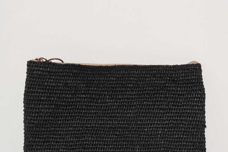 Pochette donna Ampy in rafia nera AMPY BLACK IBELIV 