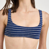 Bikini donna blu a righe bianche NAIMA+ELISE 02916L MC2 SAINT BARTH 