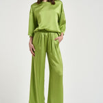 Blusa donna in seta verde brillante 14580 6028 FORTE FORTE 