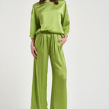 Blusa donna in seta verde brillante 14580 6028 FORTE FORTE 