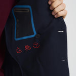 Giacca uomo doppiopetto blu notte 2845 557171 L.B.M. 