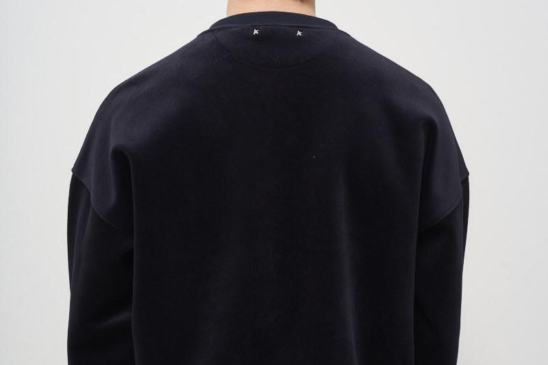Felpa uomo nera girocollo GUP01938 P00187250907 GOLDEN GOOSE 