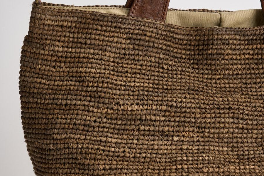 Borsa donna Mirozy in rafia marrone MIROZY DARKTEA IBELIV 