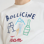 Felpa uomo girocollo con stampa ricamata panna SOHON BOLLINE10EMB MC2 SAINT BARTH 