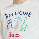 Felpa uomo girocollo con stampa ricamata panna SOHON BOLLINE10EMB MC2 SAINT BARTH 