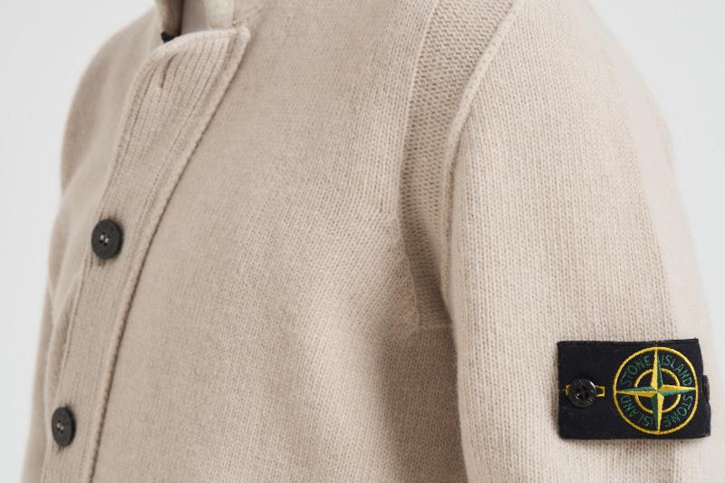 Cardigan uomo con bottoni beige 5100047 S00A3V009A STONE ISLAND 