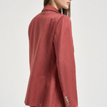 Blazer donna doppiopetto rosso mattone A01214D 01926124 PESERICO 