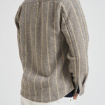 Camicia uomo gessata grigia in lana 1000558 320 LES DEUX 