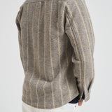 Camicia uomo gessata grigia in lana 1000558 320 LES DEUX 