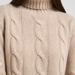 Maglia donna a trecce beige ADLER NORDIC11 MC2 SAINT BARTH 