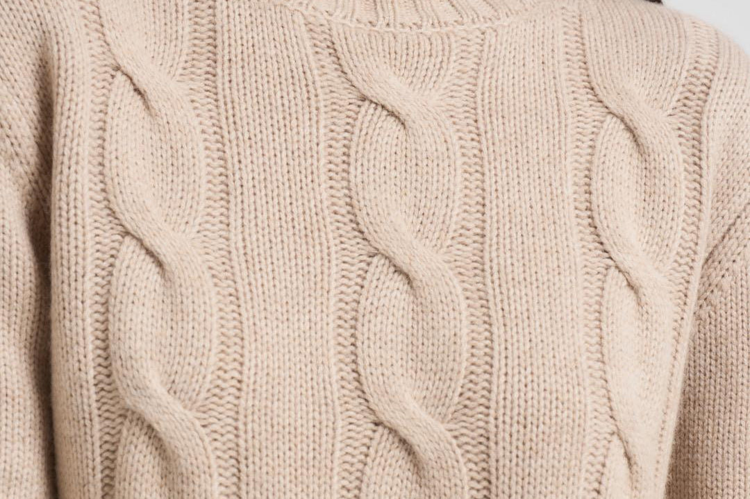 Maglia donna a trecce beige ADLER NORDIC11 MC2 SAINT BARTH 