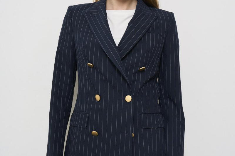 Abito donna blu gessato TPARIGI10BAD 50006B1107 TAGLIATORE 