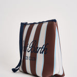 Pochette donna Aline a righe marrone e bianca ALINE 07718L MC2 SAINT BARTH 