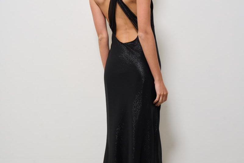 Abito donna lungo nero SORLANE BLACKLUREX IRO 
