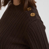 Maglia a trecce donna GWP02467 P00211090108 GOLDEN GOOSE 