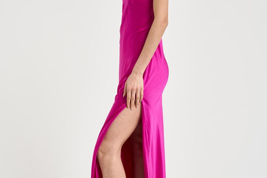 Abito donna lungo fuxia 626SS6815S FUCHSIA DANAME 